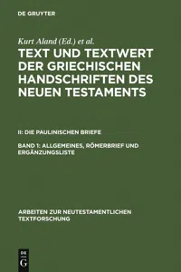 Allgemeines, Römerbrief und Ergänzungsliste_cover