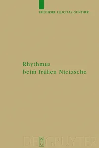 Rhythmus beim frühen Nietzsche_cover