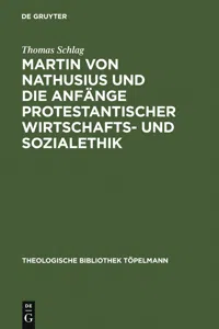 Martin von Nathusius und die Anfänge protestantischer Wirtschafts- und Sozialethik_cover