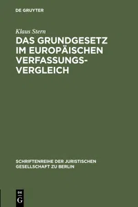 Das Grundgesetz im europäischen Verfassungsvergleich_cover