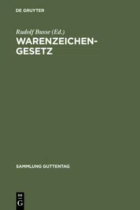 Warenzeichengesetz_cover