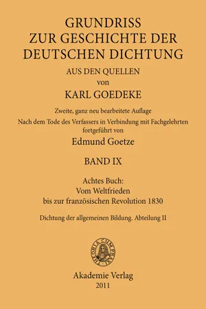 Achtes Buch: Vom Weltfrieden bis zur französischen Revolution 1830