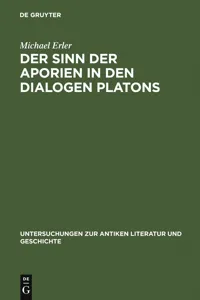 Der Sinn der Aporien in den Dialogen Platons_cover