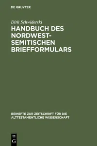 Handbuch des nordwestsemitischen Briefformulars_cover