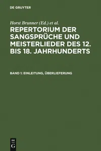 Einleitung, Überlieferung_cover