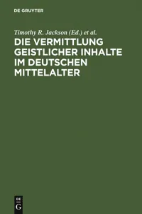 Die Vermittlung geistlicher Inhalte im deutschen Mittelalter_cover