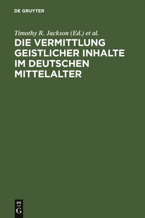 Die Vermittlung geistlicher Inhalte im deutschen Mittelalter