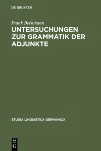 Untersuchungen zur Grammatik der Adjunkte_cover