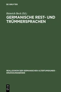 Germanische Rest- und Trümmersprachen_cover