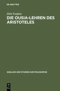 Die Ousia-Lehren des Aristoteles_cover