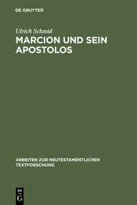 Marcion und sein Apostolos_cover