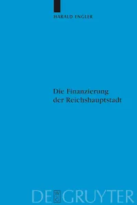 Die Finanzierung der Reichshauptstadt_cover