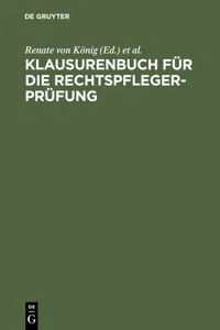 Klausurenbuch für die Rechtspflegerprüfung_cover