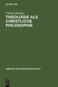 Theologie als christliche Philosophie_cover