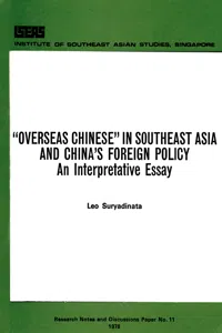 Overseas Chinese in Southeast Asia and China's Foreign Policy_cover