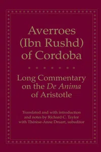 Long Commentary on the De Anima of Aristotle_cover