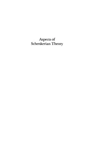 Aspects of Schenkerian Theory_cover