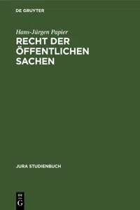 Recht der öffentlichen Sachen_cover