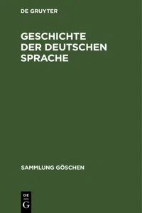 Geschichte der deutschen Sprache_cover