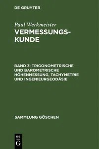 Trigonometrische und barometrische Höhenmessung, Tachymetrie und Ingenieurgeodäsie_cover