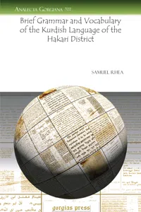 Brief Grammar and Vocabulary of the Kurdish Language of the Hakari District_cover