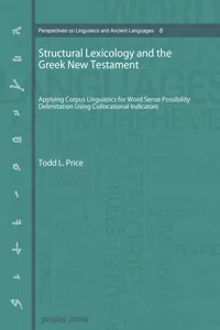 Structural Lexicology and the Greek New Testament_cover