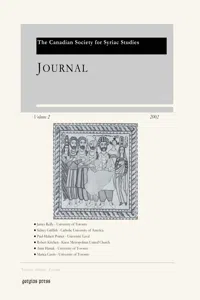 Journal of the Canadian Society for Syriac Studies 2_cover