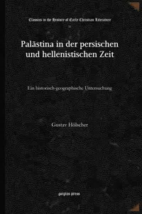 Palästina in der persischen und hellenistischen Zeit_cover