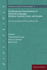 Contemporary Examinations of Classical Languages_cover