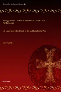 Altuigurische Texte der Kirche des Ostens aus Zentralasien_cover