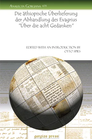 Die äthiopische Überlieferung der Abhandlung des Evagrius "Über die acht Gedanken"