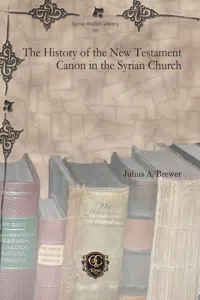 The History of the New Testament Canon in the Syrian Church_cover