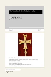 Journal of the Canadian Society for Syriac Studies 15_cover