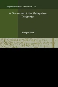 A Grammar of the Malayalam Language_cover