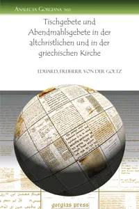 Tischgebete und Abendmahlsgebete in der altchristlichen und in der griechischen Kirche_cover