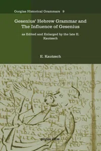 Gesenius' Hebrew Grammar and The Influence of Gesenius_cover