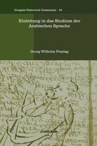 Einleitung in das Studium der Arabischen Sprache_cover