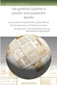 Vier geistliche Gedichte in syrischer und neusyrischer Sprache_cover