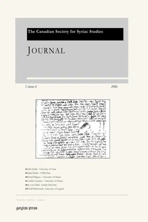 Journal of the Canadian Society for Syriac Studies 6