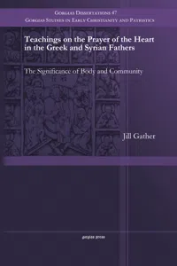 Teachings on the Prayer of the Heart in the Greek and Syrian Fathers_cover