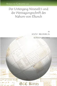 Der Untergang Nineveh's und die Weissagungsschrift des Nahum von Elkosch_cover