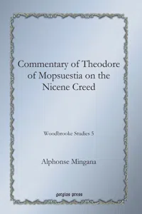 Commentary of Theodore of Mopsuestia on the Nicene Creed_cover