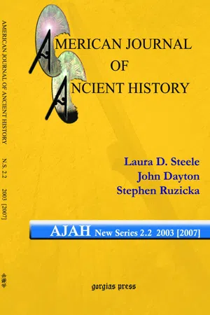 American Journal of Ancient History (New Series 2.2, 2003 [2007])