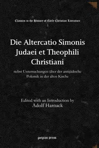 Die Altercatio Simonis Judaei et Theophili Christiani_cover