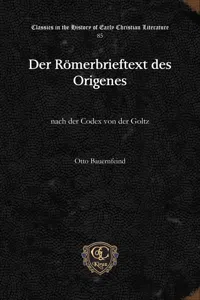 Der Römerbrieftext des Origenes_cover