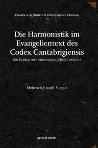 Die Harmonistik im Evangelientext des Codex Cantabrigiensis_cover