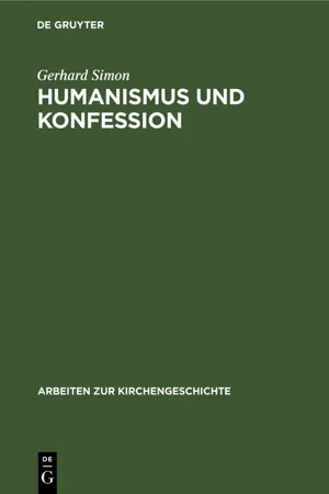 Humanismus und Konfession