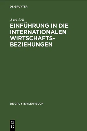 Einführung in die internationalen Wirtschaftsbeziehungen