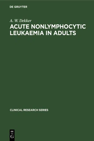 Acute Nonlymphocytic Leukaemia in Adults