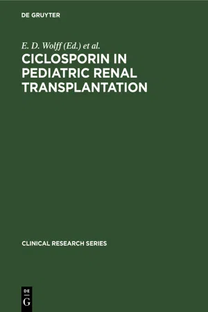 Ciclosporin in pediatric renal transplantation